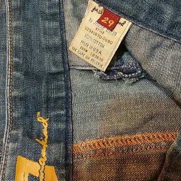 🦋 7FAM Denim Skirt size 29 - Picture 7 of 7